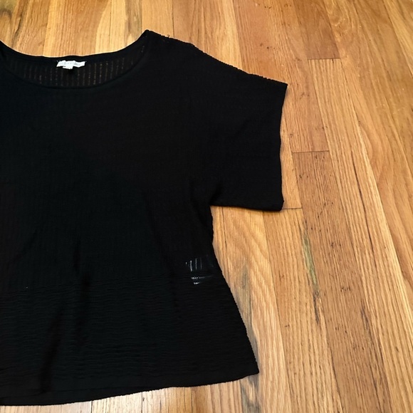 Eileen Fisher Short Sleeve Black Tee Size Small - Picture 3 of 6